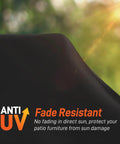 Close-up of Two Pack High Back Patio Chair Covers Waterproof Weatherproof highlighting anti-UV fade resistance