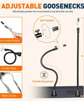 Helping Hands Soldering Station With Silicone Mat, 4 PCB Arms, Flexible Goosenecks, Adjustable Positions, Anti-Scratch Rubber Tips