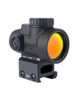 Side view of MRO SD 1x25 Green Dot Sight With Adjustable LED And 2.0 MOA Dot Full Co Witness Mount Fast Target Acquisition Clear Optics Magnifier.