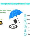12V AC DC Power Adapter For Iceman Classic 3 Cold Therapy System Replacement 11-1423, 1000mA Switching Power Supply, Universal 100-240V 50/60Hz Input, OVP OCP SCP Protections, Cord Charger. Black adapter with coiled cord and plug.