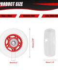 Heckuva Durable Replacement Caster Wheels For Razor Crazy Cart Xl Dlx Shift Set Of Two Bright Red 76Mm By 30Mm smooth tire view with dimensions
