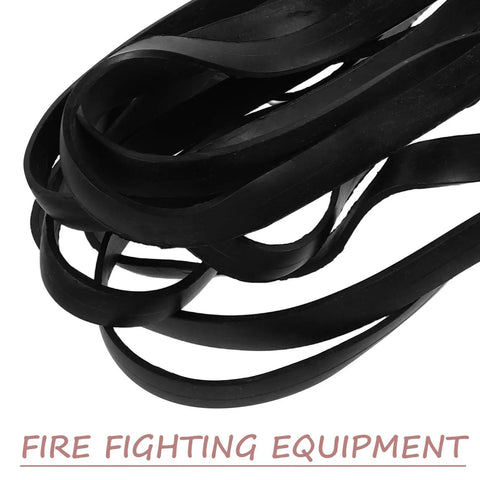 Heavy Duty Silicone Bumper Rings For Fire Extinguisher Carts, black rubber strips designed for fire equipment protection.