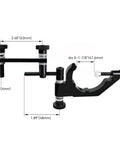 Dial Test Indicator Holder for Bridgeport mill, aluminum alloy, black finish, 1-7/8 in clamping diameter, front view