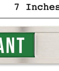Vacant Occupied Privacy Sign For Office Doors Restrooms Pro Grade Smooth Sliding In Out Indicator Stainless Steel Construction