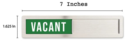 Vacant Occupied Privacy Sign For Office Doors Restrooms Pro Grade Smooth Sliding In Out Indicator Stainless Steel Construction