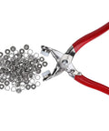 Easy Press Snap Fastener Pliers Kit With 108 Snaps 3/16 Inch for shirts jeans jackets bags and crafts clean finish quick install