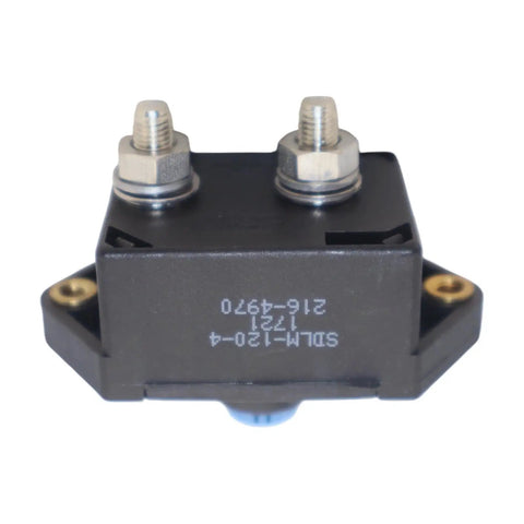 216-4970 Circuit Breaker For Caterpillar CAT M325D MH Material Handler - Built To Last Electrical Replacement Part, CAT M325D L MH, Easy Install, Fits M Series Machines., black 216-4970 circuit breaker with two metal studs