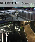 Outdoor decor with 75ft Rope Lights With 280 LEDs Remote Control Waterproof Dimmable Tube Light With Timer 8 Lighting Modes