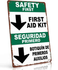 Funny First Aid Kit Metal Sign 8x12 Aluminum Wall Decor for Office Garage