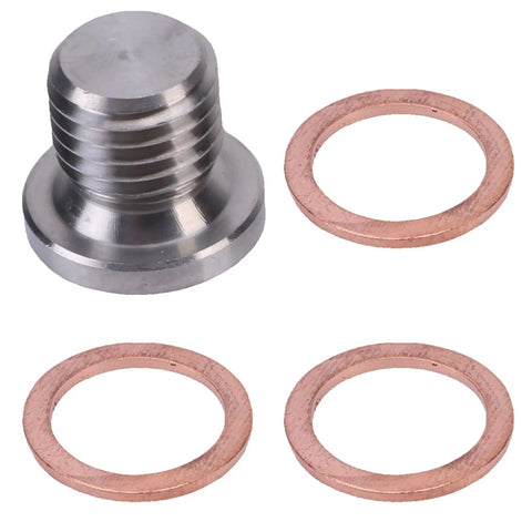 Must Have Oil Drain Plug And Washer Kit For Polaris Ranger XP 1000 900 800 700 570 General Fits All Models From 2013 To 2025 Without Diesel Engine Problems Super Secure Gasket Seal steel plug with three copper washers