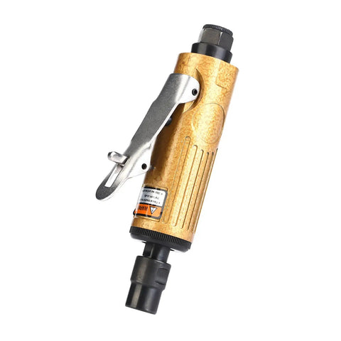 Rock Solid Metal Straight Shank Pneumatic Air Die Grinder, compact size with metal housing and straight shank for precision work.