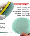 Top Tier 5 Inch Sanding Discs With Grits From 60 To 2000, Hook And Loop Design for efficient polishing and paint removal.