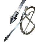 Heavy Duty Drain Auger With Beefy Steel Core And High Power Impact Head for tearing through gnarly outdoor sewer clogs.