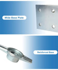 Reinforced Galvanized Steel Base Plate for Heavy Duty Adjustable Leveling Jacks For RV Trailers and Travel Trailers.