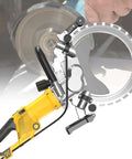 Kick Up Some Dust With This Badass 8000 W Concrete Circular Saw Featuring a Killer 29 Cm Cut Depth For Wall Grooving with handle and blade.