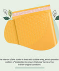 Kraft Bubble Mailers 7.25 By 9.75 Inch Yellow Padded Envelopes with Self Sealing Peel Off Strip for Shipping CDs DVDs Jewelry Photos
