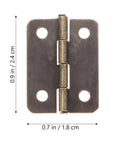 20 Piece Small Iron Folding Hinges For Bird Houses And Jewelry Boxes Rust Resistant And Fade Proof Mini Hinges