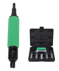 Blind Rivet Removal Tool Kit For 1/4 Inch Drills, Built For Fast, No Hassle Rivet Popper Action, Universal Compatibility With Pneumatic Or Electric, Includes Guide And Five High Speed Threaded Bits That Precisely Fit 1/8 Inch Rivets.