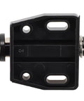 Push To Open Cabinet Door Catch Magnetic Touch Latch No Slam Soft Close Buffer Stopper, black ABS plastic side view