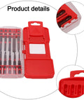 Top Notch 20-Piece Screwdriver Bits Set With Storage Box Featuring Magnetic Drill Bit Holder Kit For Torx Star Hex And Slotted Flat Head Driver Assortment Built To Last Heavy Duty Metal Construction Perfect For Any Handyman Job. 20-piece bit set in red storage box