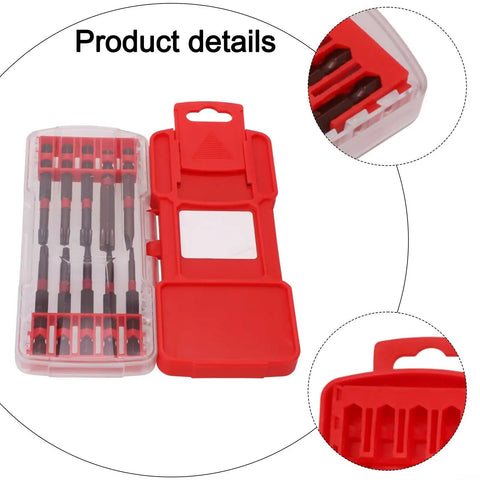 Top Notch 20-Piece Screwdriver Bits Set With Storage Box Featuring Magnetic Drill Bit Holder Kit For Torx Star Hex And Slotted Flat Head Driver Assortment Built To Last Heavy Duty Metal Construction Perfect For Any Handyman Job. 20-piece bit set in red storage box