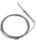 PT100 Temperature Sensor Probe In Stainless Steel, Industrial Thermocouple For Temperature Control And Monitoring, 58 To 752 Fahrenheit Range, Plug-And-Play Install And Durable For Equipment Testing, coiled cable