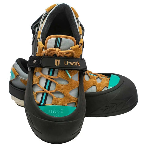 Heavy Duty Safety Overshoes With Steel Toe Caps And Titanium Aluminum Alloy Toe Caps, XL Size, Green, front view