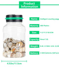 Digital Counting Piggy Bank With LCD Display For Adults 1.8L size with product details on transparent coin jar