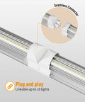 Bright 25W LED Shop Light 3750LM 6000K Daylight Bright Plug And Play Linkable Utility Lights with seamless connector close-up