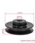 Tough As Nails Single Groove Cast Iron V Belt Sheave 3.2 Inch Outside Diameter 5/8 Inch Bore Web Pulley for machinery use.