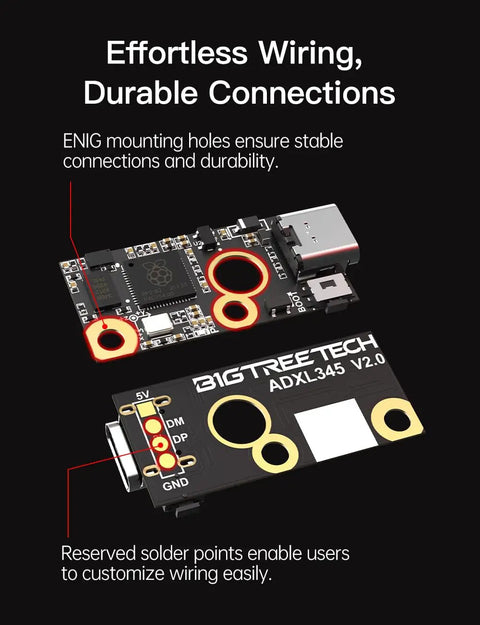 ADXL345 V2.0 Accelerometer Board For Klipper Input Shaping And 3D Printer Vibration Sensor Module With USB Connection
