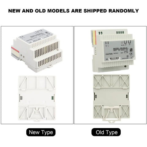 60W 24V Din Rail Switching Power Supply With Overload Protection for lighting and industrial control, new and old models