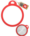 Tough As Nails Silicone Saw Blade Protector Sleeve For 10 Inch Circular Blades, red rubber guard for safe storage and transport.