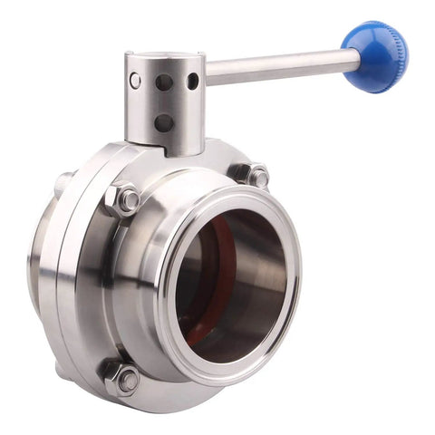 Sanitary Butterfly Valve With Pull Handle Stainless Steel 304 Tri Clamp Clover Two Point Five Inch Tube OD