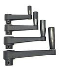4 Inch Nylon Crank Handle For Drill Press Revolving Handle With Round Or Square Installation Hole, four black crank handles
