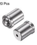 Top Shelf 20 Piece 304 Stainless Steel Ball Spring Plungers heavy duty cabinet latch positioning pins, two views of plungers.