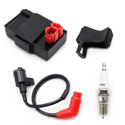 Replacement Ignition CDI Box And Ignition Coil Kit For Honda TRX300 FourTrax 1994 1995 1996 1997 2x4 And 4x4 Models Includes Spark Plug