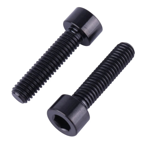 M6x25mm Allen hex socket bolts, two black titanium bolts