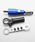 Dress Up That Hand Drill With This Slick Rivet Tool Adapter Kit And Get Ready To Crush Aluminum Or Wood Projects Fast With Heavy Duty Metal Bits That Fit Your Electric Gear Perfectly Without Any Hassle whatsoever 3-piece hex shank metal rivet kit
