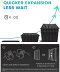 Step-by-step guide featuring 96 pack of high density black acoustic foam panels for home studio setup.