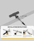 Installation instructions for using 5 Pack Black Cabinet Knobs And Drawer Pulls, T Bar Dresser Handles.