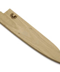 Magnetic Wood Saya Cover for Gyuto Knife 8.25 Inch Blade Protector 210mm, Rugged Magnolia Wood Sheath With Safety Pin
