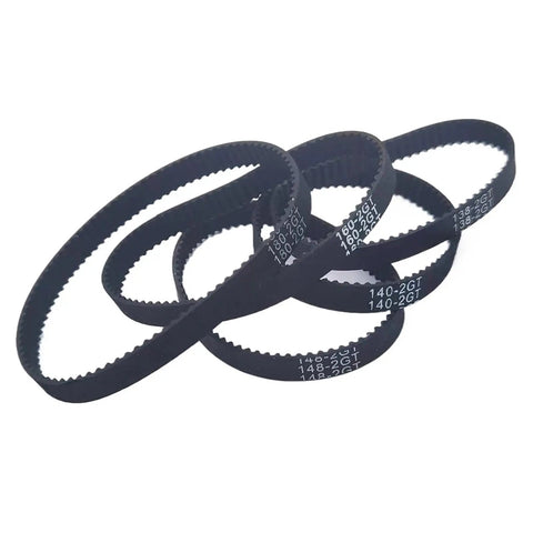 Heavy Duty 6mm Wide Timing Belt 2GT 140 Pitch For 158 to 182 Teeth Range, shown in a coiled arrangement