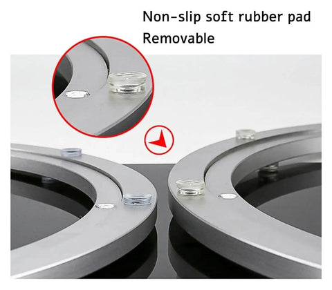 Heavy Duty Lazy Susan Turntable Base For Smooth 360 Degree Rotation Aluminum Alloy Swivel Platform with non-slip pads