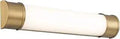 Mercer 24 Inch Wall Light In Aged Brass For Bathroom Vanity Sconce With Aluminum Frame And Glass Diffuser, side view