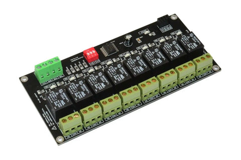 Eight Channel I2C Relay Module For Arduino Raspberry Pi ESP32 And Home Assistant With LED Indicators SPDT Contacts 10A Peak