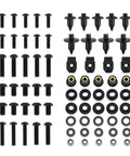 Motorcycle Fasteners Kit For CBR600RR F4 F4i 1999-2007 AllInOne Bolts Nuts Washers Screws Clip Set Bike Hardware Assortment For Custom Mods And Ride Day Maintenance, black hardware set