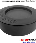 Single heavy duty rubber anti vibration pad for washer and dryer, embossed with StopShakes branding, wider design for stability.