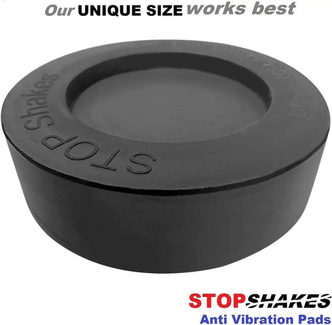 Single heavy duty rubber anti vibration pad for washer and dryer, embossed with StopShakes branding, wider design for stability.
