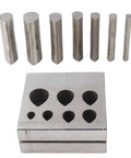 Heavy Duty Punch Die Disc Cutter Kit For Jewelry Making And Metal Crafting, Flat Bottom Design With 7 Drop Shape Dies